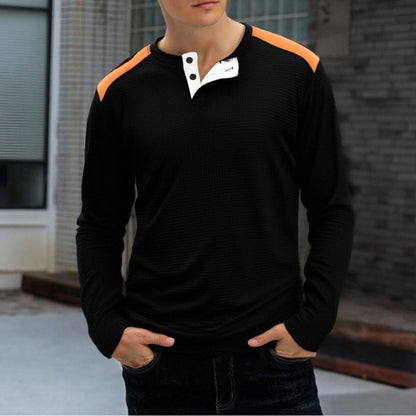Männer Langarmshirt Strukturdesign Modern Berlin Style