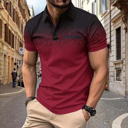 Herren Poloshirt Berlin Grafikprint Modern