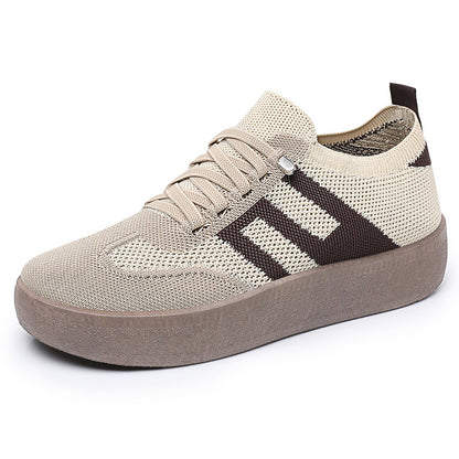 Damen Sneaker Bequem Plattformsohle Hochzeitsschuhe