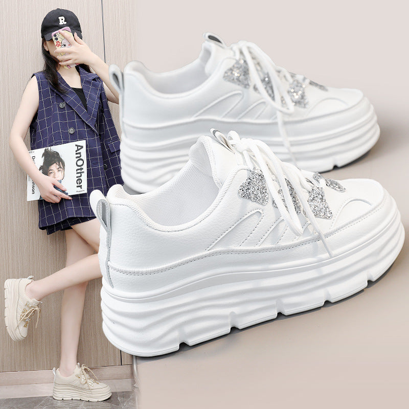 Damen Sneaker Sportlich Glitzer Chunky Schuhe - BerlinGlamour