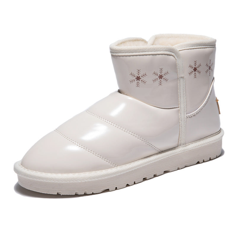Damen Winterstiefel Warm Glänzend Schuhe Modisch