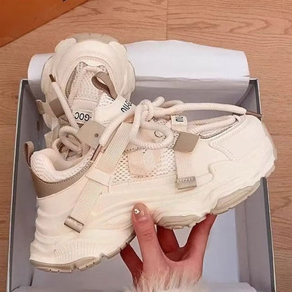 Damen Sneaker Sportlich Atmungsaktiv Stabiler Sohle