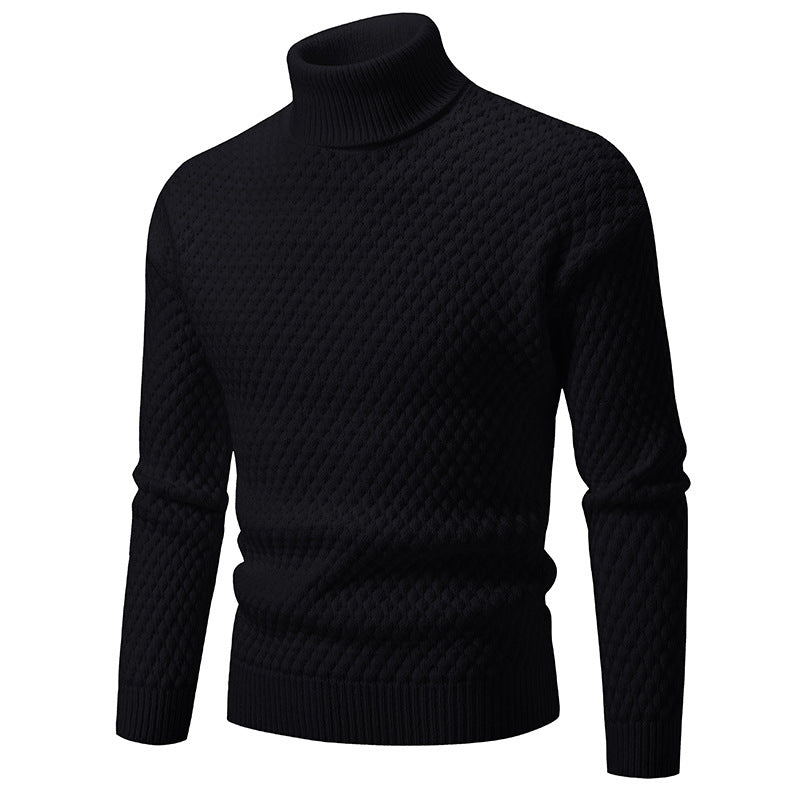 Herren Rollkragenpullover Modern Strukturiert Grobkarat