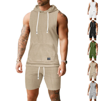 Herren Sportliche Hoodie Kurzarm Set Streetwear - BerlinGlamour