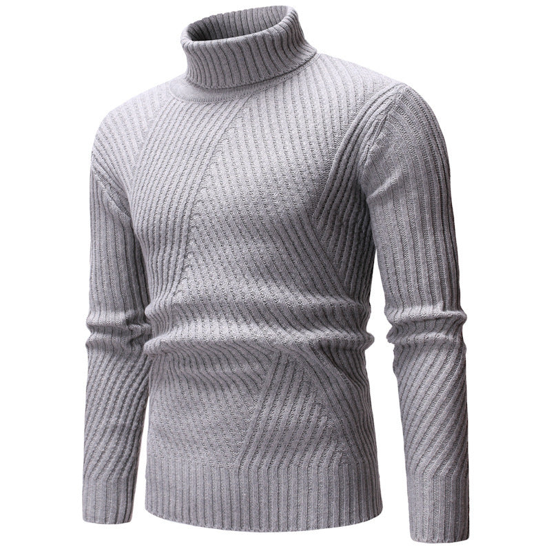 Herren Rollkragenpullover Modern Strukturiert Trendig