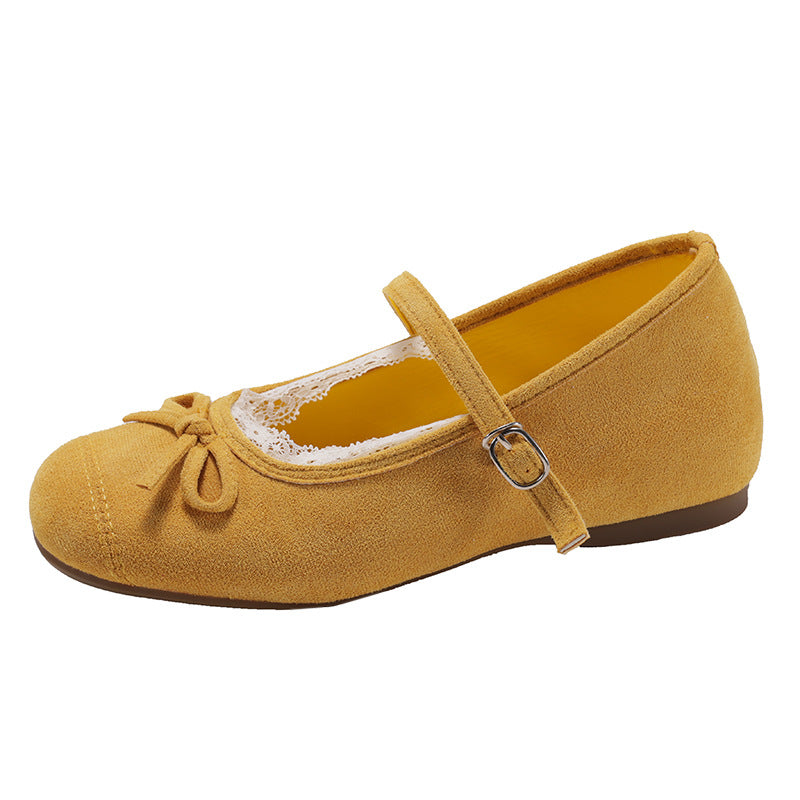Damen Ballerinas Elegant Spitze Schnallenverschluss