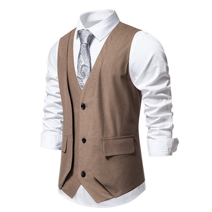 Herren Weste Modern Elegant mit Taschen