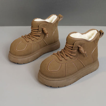 Damen Sneaker Warm Hochgeschnitten Kuschelig Innenfutter