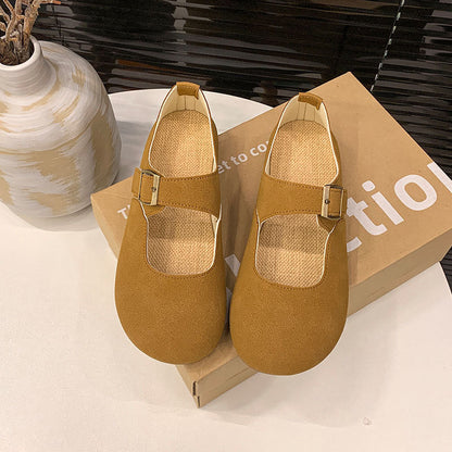 Damen Ballerinas Mary Jane Bequem Verstellbar