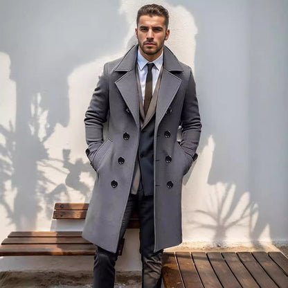 Herren Wollmantel Doppelreihig Klassisch Elegante Optik - BerlinGlamour