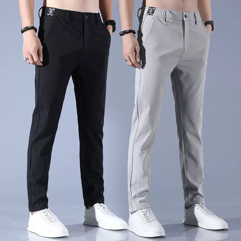 Herren Anzughose Elegant Slim Fit mit Elastikbund und Eingrifftaschen - BerlinGlamour