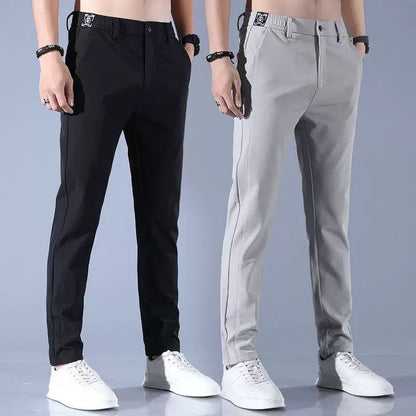 Herren Anzughose Elegant Slim Fit mit Elastikbund und Eingrifftaschen - BerlinGlamour