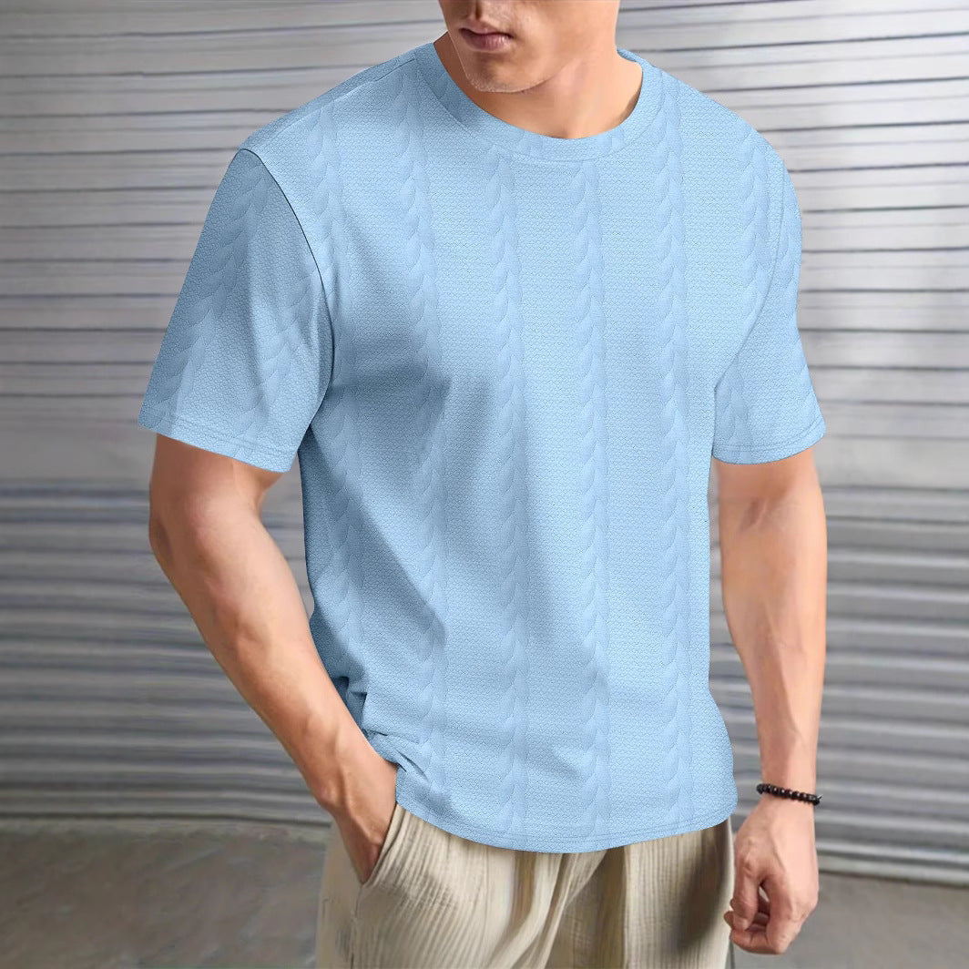 Herren T-Shirt Lässig Strukturiert Urban Style