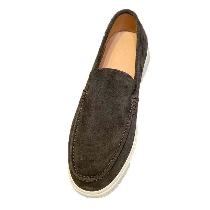 Damen Mokassinschuhe Wildleder Elastisch Bequem
