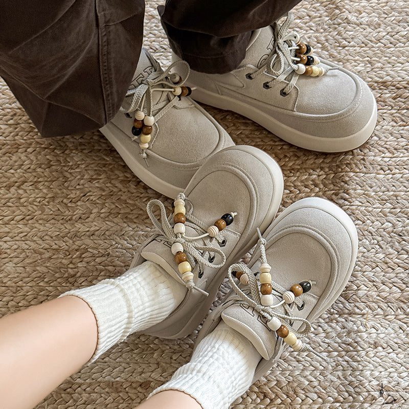 Damen Sneaker Modisch mit Ornamenten Schnürsenkeln