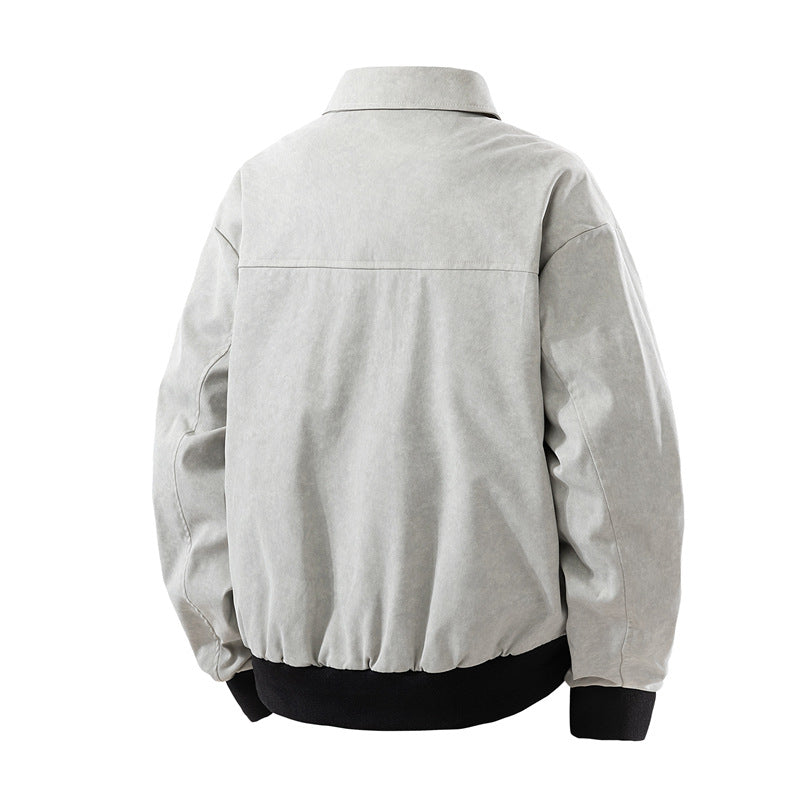 Herren Bomberjacke Lässig Modern Schwarz