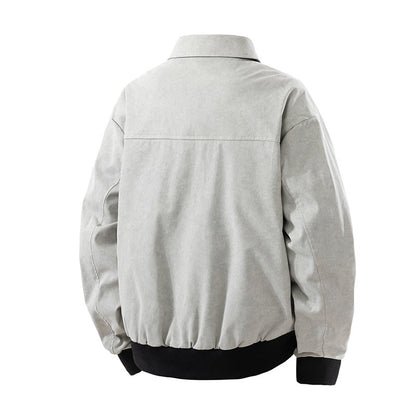 Herren Bomberjacke Lässig Modern Schwarz