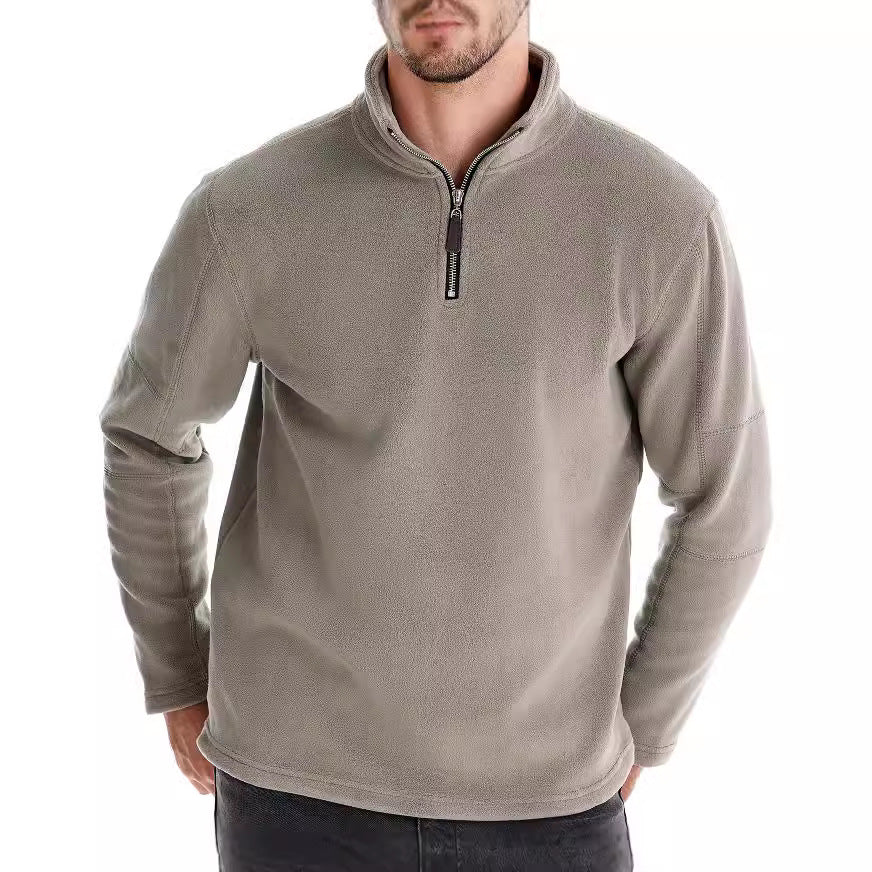 Herren Fleece Pullover Halbzipp Reißverschluss Warm