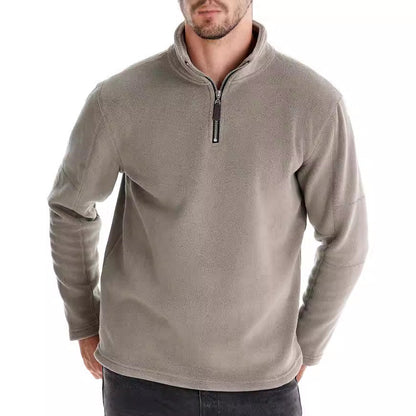 Herren Fleece Pullover Halbzipp Reißverschluss Warm
