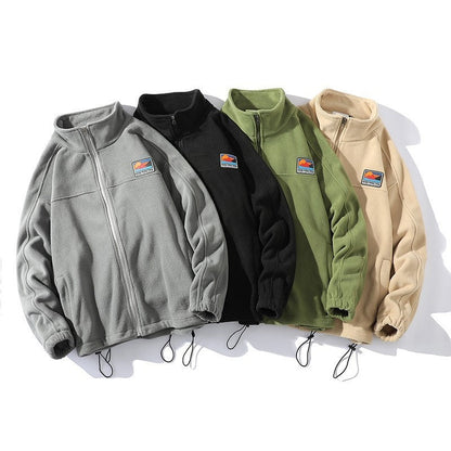 Herren Fleecejacke Warm Mit Taschen Hochkragen