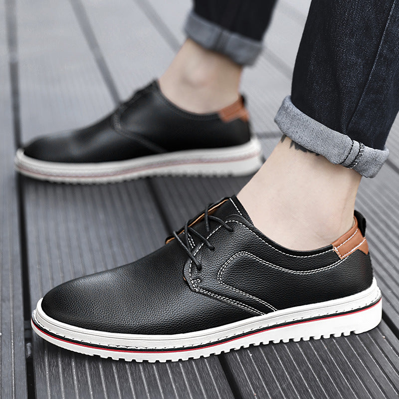 Herren Schnürschuhe Leder Elegante Freizeitschuhe Modern