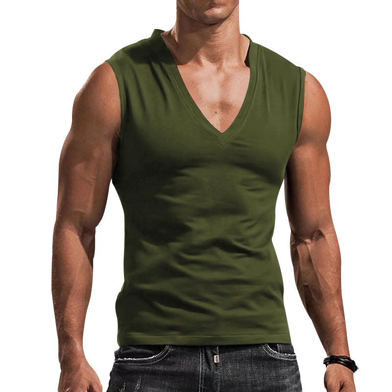 Herren T-Shirt V-Ausschnitt Ärmellos atmungsaktiv Berlin