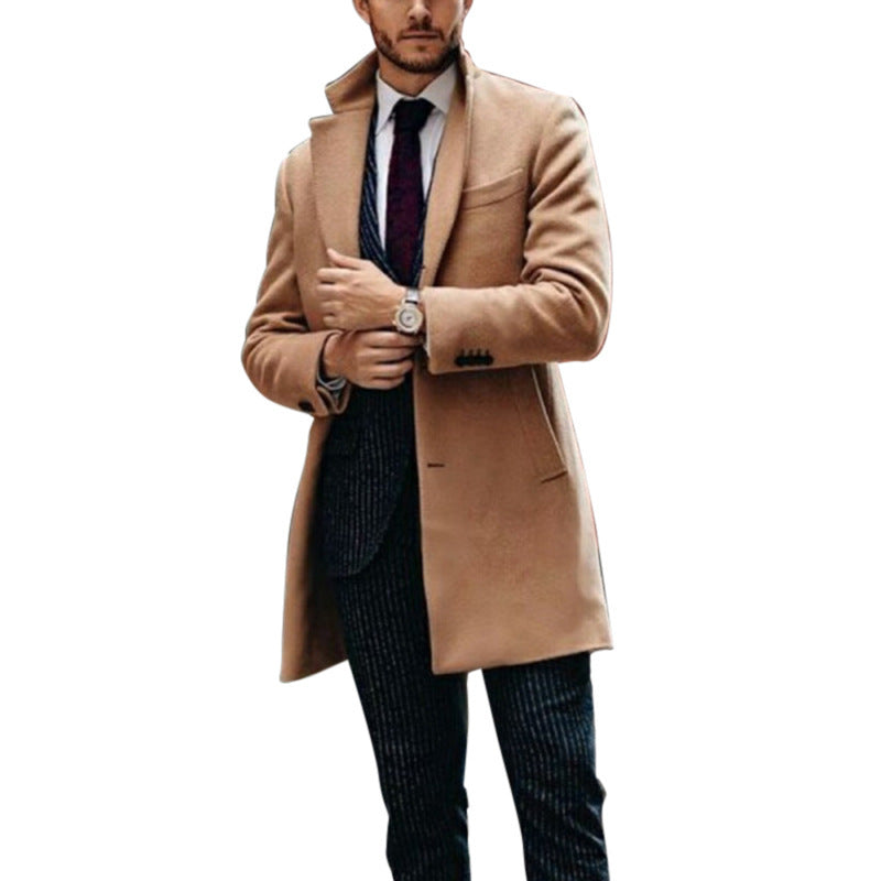 Herren Mantel Chesterfield Eleganter Wolle Qualität