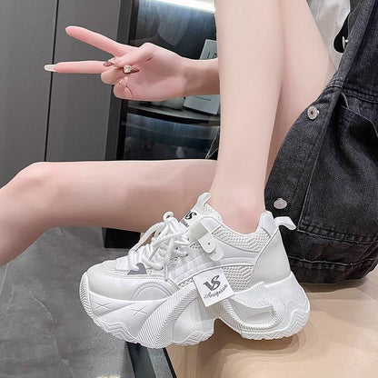 Damen Sneaker Chunky Atmungsaktiv Trendy Sport