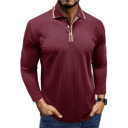 Herren Poloshirt Modern Strukturdesign Slim Fit