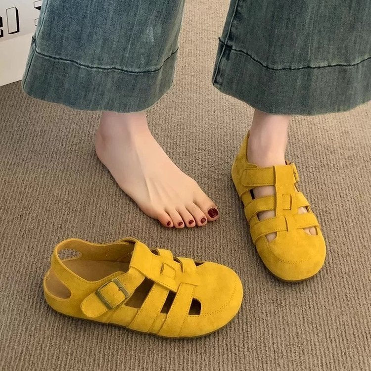 Damen Sandalen Bequem Verstellbar Weich