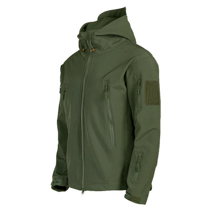 Herren Softshelljacke Wasserdicht mit Kapuze Modern
