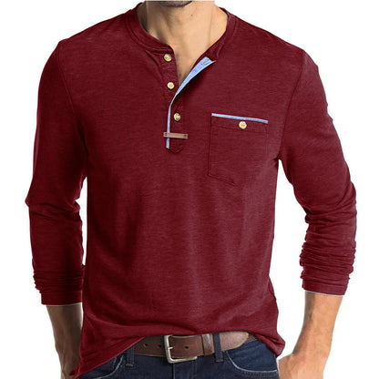 Herren Hemd Langarm mit Brusttasche Modern