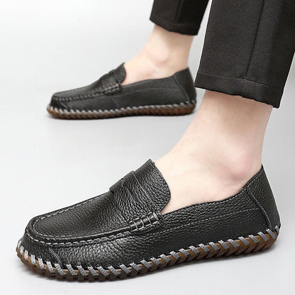 Damen Mokassins Elegante Leder Schuhe Handgenäht