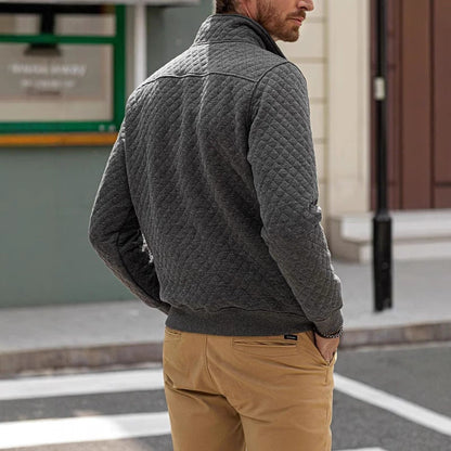Herren Pullover Modern Kragen Brusttasche Bequem