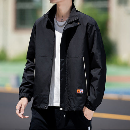Herren Sportjacke Wasserdicht Elastisch mit Hochkragen - BerlinGlamour