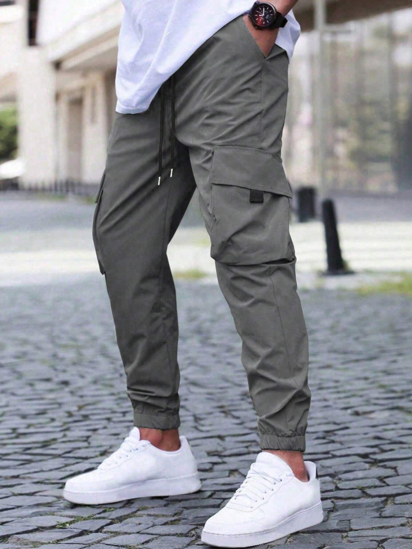 Herren Cargo-Hose Bequem Vieltaschen Elastisch