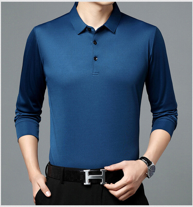 Herren Langarm Poloshirt atmungsaktiv Feuchtigkeitsregulierend