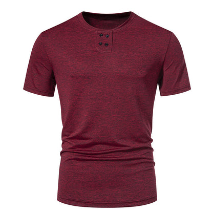 Herren T-Shirt Kurzarm Baumwolle Atmungsaktiv Modisch