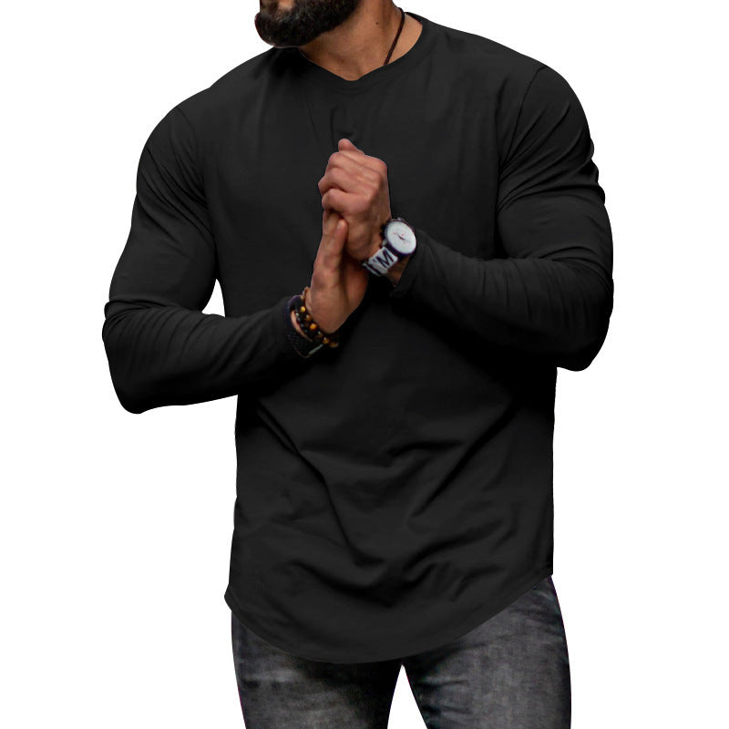 Herren Langarmshirt Modern Atmungsaktiv Slim Fit
