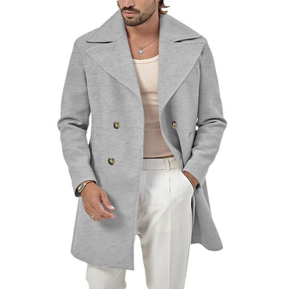 Herren Mantel Doppelreihig Klassisch Modern