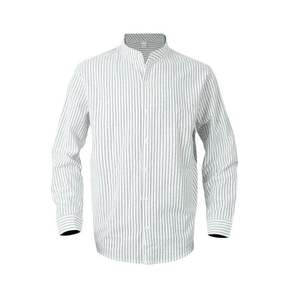 Herren Langarmhemd Elegantes Streifenmuster Modern