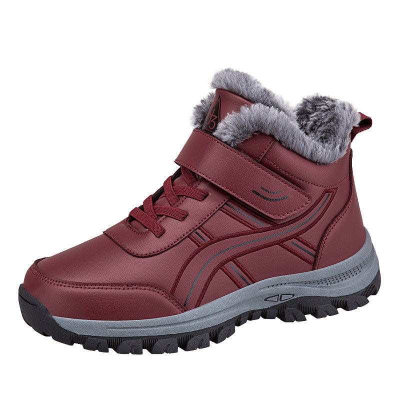 Damen Winterboots Warm Isoliert Klettverschluss