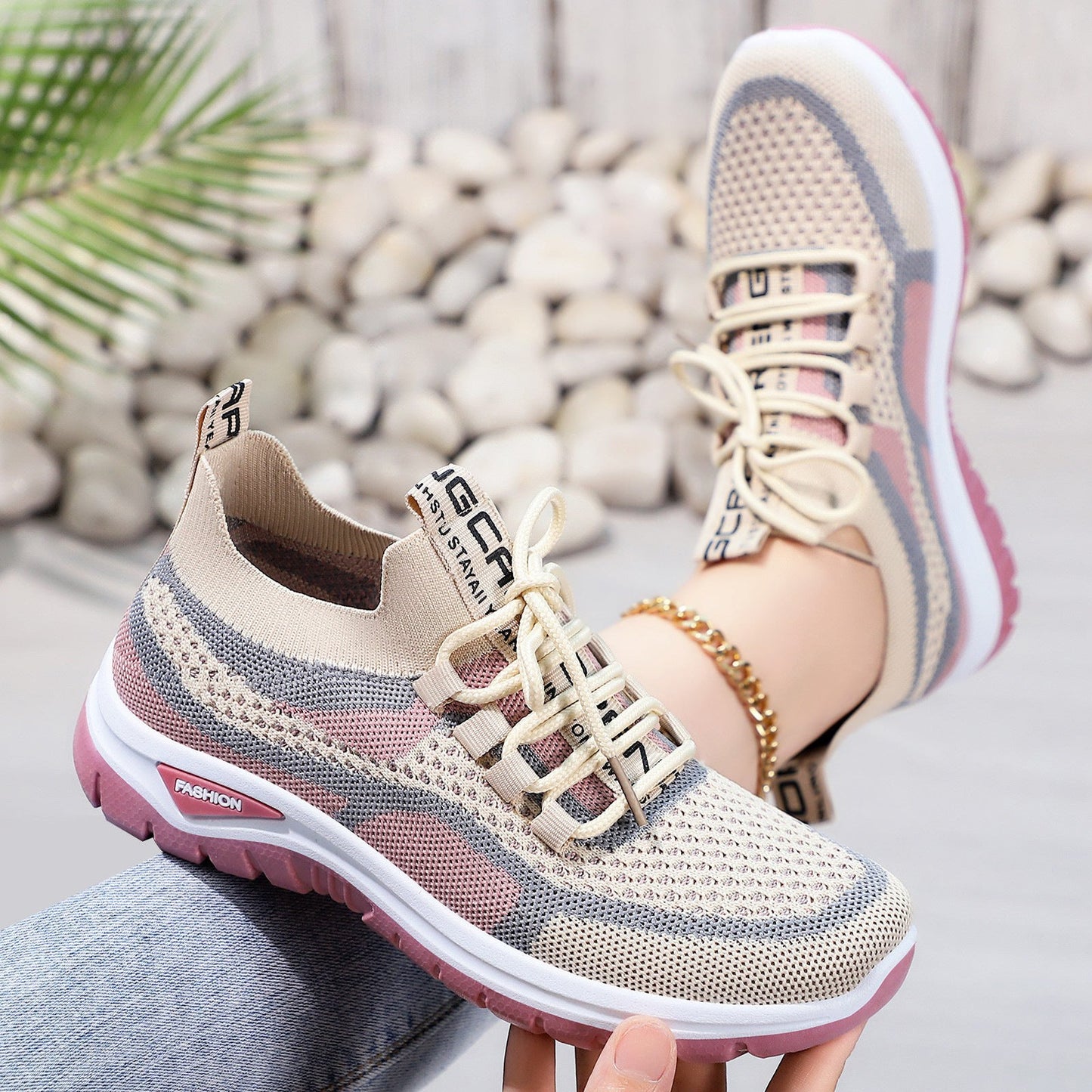 Damen Sneaker atmungsaktiv Komfort Schuhe Elastisch Flexibel