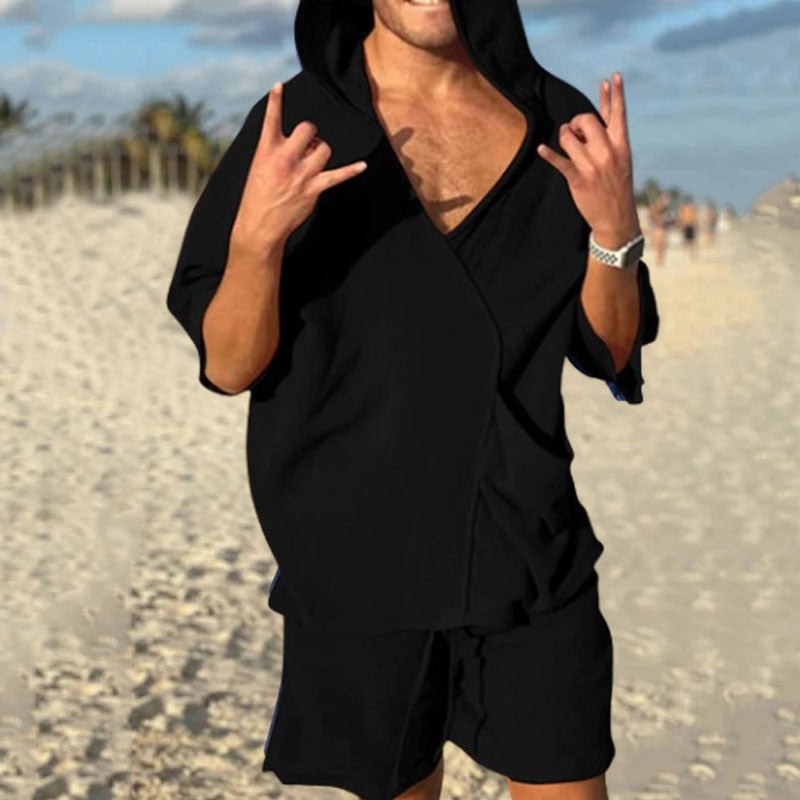 Herren Hoodie Strandoutfit Kapuze Taschen Urban Style