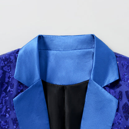 Herren Blazer Glitzernd Festlich Elegant