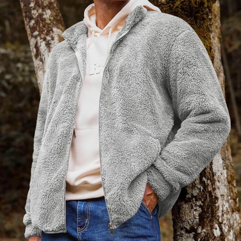 Herren Fleecejacke Warm Isoliert Hoher Kragen Praktisch