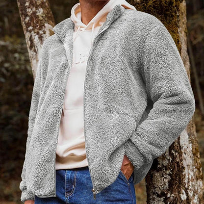 Herren Fleecejacke Warm Isoliert Hoher Kragen Praktisch