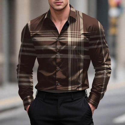 Elegantes Herren Langarmhemd Modern Slimfit