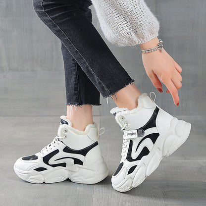 Damen Sneaker High-Top Warm Isoliert Rutschfest Winter