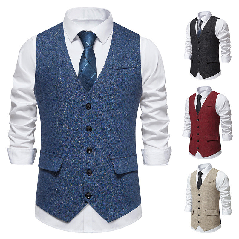 Herren Anzugweste Modern Slim Fit mit Taschen Elegant